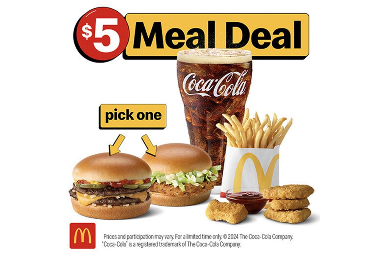 To kick off the summer, McDonald's is introducing the $5 Meal Deal, available starting June 25 for a limited time at participating U.S. McDonald's restaurants.