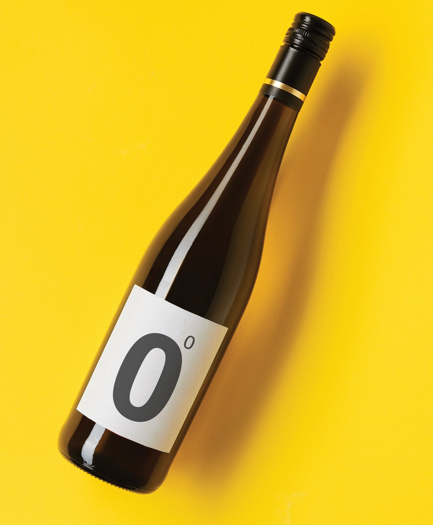 Bottle of alcohol free wine.